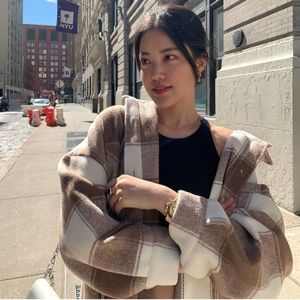 STORETS OVERSIZED PLAID SHIRT JACKET (MICHELLE CHOI)